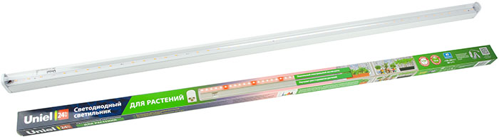 линейный led фитосветильник Uniel ULI-P33-24W/SPLХ IP40 White - внешний вид с упаковкой