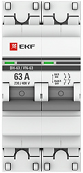выключатель нагрузки 2P 63А ВН-63 EKF - внешний вид