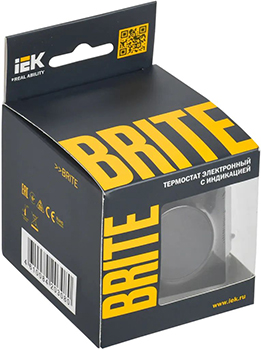терморегулятор электронный IEK ТС10-1-БрЧ Brite - упаковка