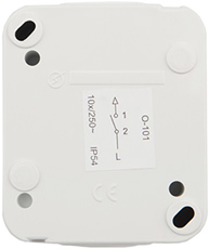 выключатель 1-клавишный Kranz KR-78-0601 Mini OG - вид с тыльной стороны