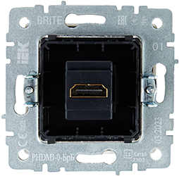розетка HDMI IEK РHDMI-0-БрБ Brite - вид с тыльной стороны