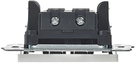 выключатель 1-клавишный самовозвратный IEK ВС10-1-4-БрЖ Brite - вид сбоку