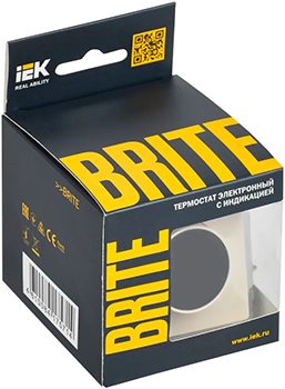 терморегулятор электронный IEK ТС10-1-БрКр Brite - упаковка