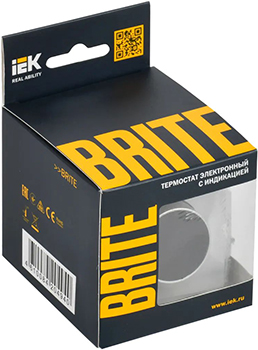 терморегулятор электронный IEK ТС10-1-БрА Brite - упаковка
