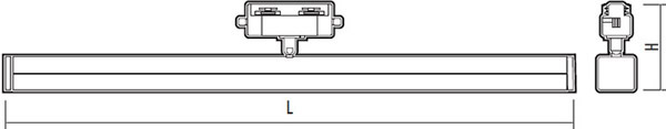 led светильник Jazzway PTR 1832-T540 на 1-фазный трек - размеры