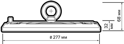 подвесной led светильник Jazzway PHB NLO 10 150w 5000K 90° IP65 - размеры