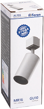 cветильник трековый 1-фазный Feron AL155 белый - упаковка