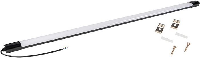 линейный led светильник PWP-C2 1200 40w Black IP65 - монтажные элементы в комплекте