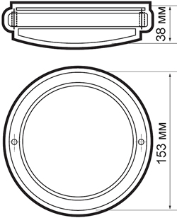 led светильник Jazzway PBH-PC7-RSS 12W 4000K White IP65 - размеры