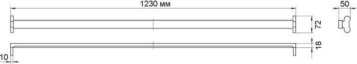 Размеры светильника линейного SPO-801-0-002-120 от ЭРЫ