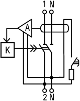 выключатели дифференциальные (УЗО) ВДТ-40 EKF Basic - схема подключения типовая