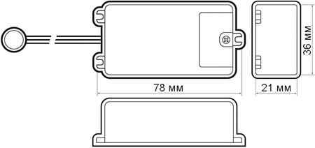датчик движения инфракрасный встраиваемый Jazzway PMS-IR 050 - размеры