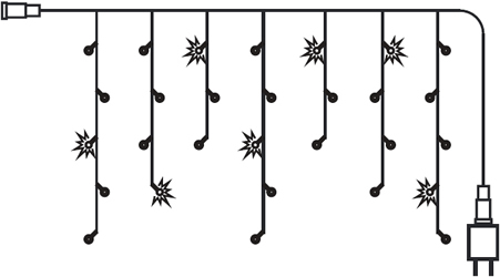 led гирлянда Uniel ULD-B12006-195/TTK Warm White IP44 - схема гирлянды