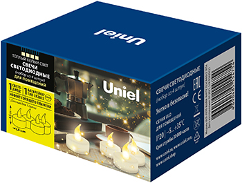 4 декоративные свечи Uniel UL-00008592 - упаковка
