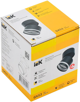 светильник точечный накладной поворотный IEK LT-USB0-4034-GX53-1-K02 - упаковка