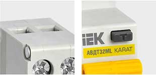 дифавтомат IEK АВДТ32МL Karat - особенности конструкции