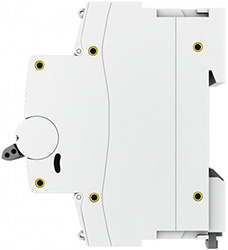 автоматический выключатель ВА 47-100 EKF 3Р 32А 10кА С - вид сбоку