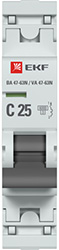 выключатель автоматический ВА 47-63N 1P 25А 6кА С EKF - внешний вид
