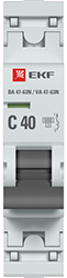 выключатель автоматический ВА 47-63N 1P 40А 6кА С EKF - внешний вид