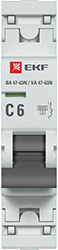 выключатель автоматический ВА 47-63N 1P 6А 6кА С EKF - внешний вид