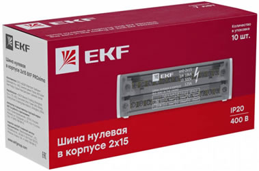 шина N в корпусе (кросс-модуль) EKF sn0-2x15 - упаковка