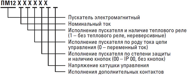 Условное обозначение магнитного пускателя