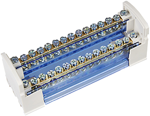 шины ШНК 2х15 L+PEN IEK в корпусе (кросс-модуль) на DIN-рейку - особенности конструкции