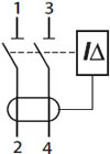 Схема подключения выключателя дифференциального Schneider Electric R9R51240 Resi9