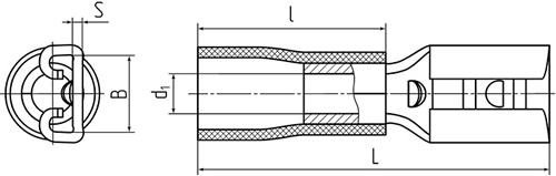 разъем кабельный плоский изолированный РПИ-М КВТ - размеры