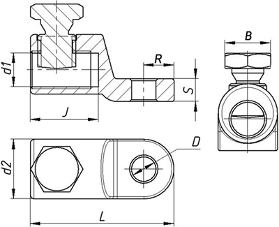 наконечник болтовой 1НБ "ЗЭТАРУС" - размеры