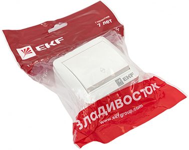 переключатель 1-клавишный EKF EQR16-025-30-54 "Владивосток" - упаковка
