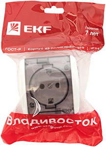 розетка 1-местная EKF EQR16-029-30-54-Т "Владивосток" - упаковка