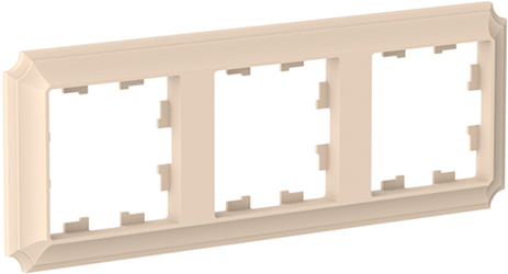 рамка 3-постовая Systeme Electric AtlasDesign Antique песочный - внешний вид