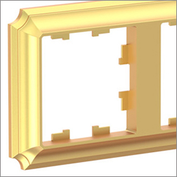 рамка многопостовая Systeme Electric AtlasDesign Antique золото - внешний вид