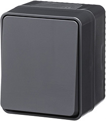 переключатель 1-клавишный Systeme Electric AtlasDesign Profi54 антрацит - внешний вид