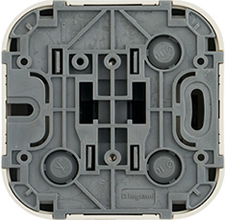 переключатель 1-клавишный Legrand 782234 Quteo слоновая кость - вид с тыльной стороны