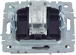 розетка ТВ оконечная IEK РТВ11-0-БрС Brite - вид с тыльной стороны