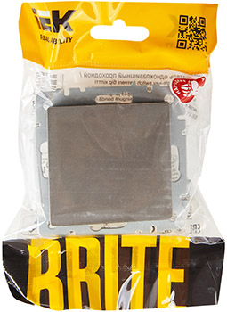 выключатель 1-клавишный проходной IEK ВС10-1-6-БрС Brite - упаковка