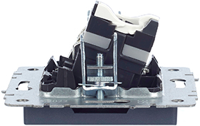 розетка двойная TV+RJ45 IEK РТВ/РК12-БрМ Brite - вид сбоку