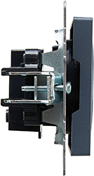 розетка 1-местная IEK РС10-1-0-БрМ Brite - вид сбоку