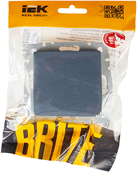 выключатель 1-клавишный проходной IEK ВС10-1-6-БрМ Brite - упаковка