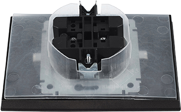 розетка 2-местная IEK РСбш12-3-44-БрТБ Brite - вид с тыльной стороны