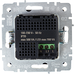 датчик движения IEK ДС10-1-БрЧ Brite - вид с тыльной стороны