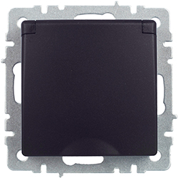 розетка 1-местная IEK РСбш10-3-БрЧ Brite - внешний вид