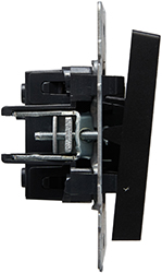 выключатель 1-клавишный IEK ВС10-1-0-БрЧ Brite - вид сбоку