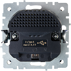 розетка 1-местная IEK РЮш10-2-БрЧ Brite - вид с тыльной стороны