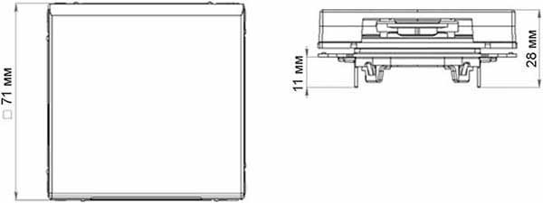 вывод кабеля Systeme Electric серии ArtGallery - размеры