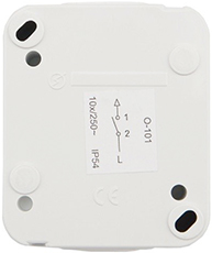 переключатель проходной 1-клавишный Kranz KR-78-0603 Mini OG - вид с тыльной стороны