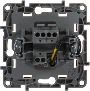 выключатель 1-клавишный Legrand Etika с подсветкой - вид с тыльной стороны