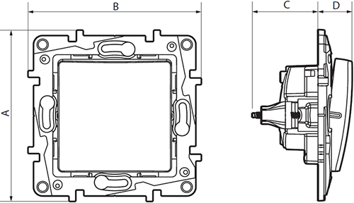 выключатель Legrand Etika - размеры